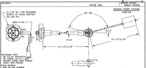 Rochester N6241-00429 Generac 0G8010B