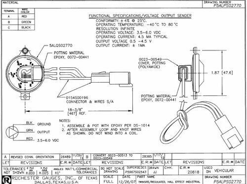 Rochester Gauges 5ALPS02770P Jr Hall Effect Dial, Generac 0D3573A (5ALQS02770, 5ALOS02770)