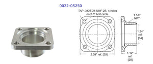 0022-05250 Rochester Gauges 2-1/2" Bolt Circle Adapter 1-1/4" MNPT